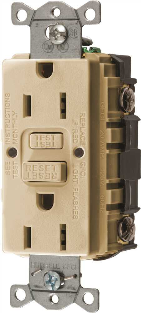 Hubbell&reg; Autoguard&reg; Commercial Standard Gfci Receptacle, Ivory, Nema 5-15r, 125 Volts, 15 Amps