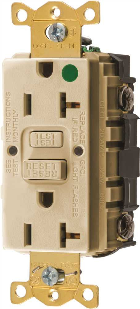 Hubbell&reg; Autoguard&reg; Hospital Grade Standard Gfci Receptacle, Ivory, Nema 5-20r, 125 Volts, 20 Amps