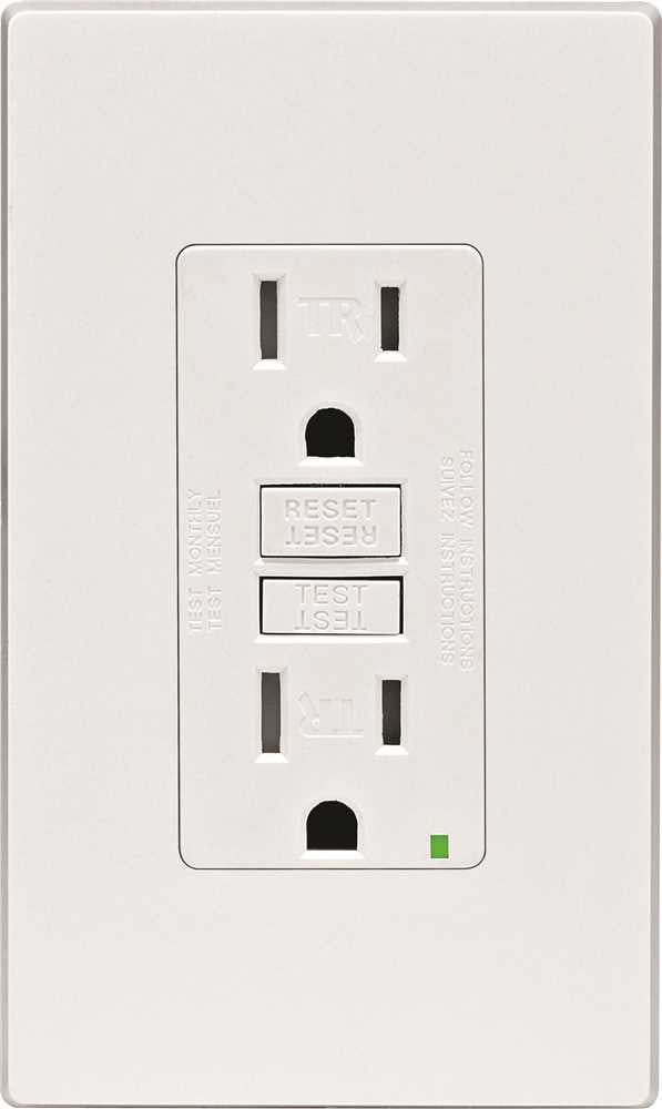 Leviton&reg; Smartlockpro&reg; 2-pole Tamper-resistant Duplex Gfci Receptacle With Led, Ivory, Nema 5-15r, 125 Volts, 15 Amps