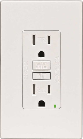 Leviton&reg; Smartlockpro&reg; 2-pole Tamper-resistant Duplex Gfci Receptacle With Led, Ivory, Nema 5-15r, 125 Volts, 15 Amps