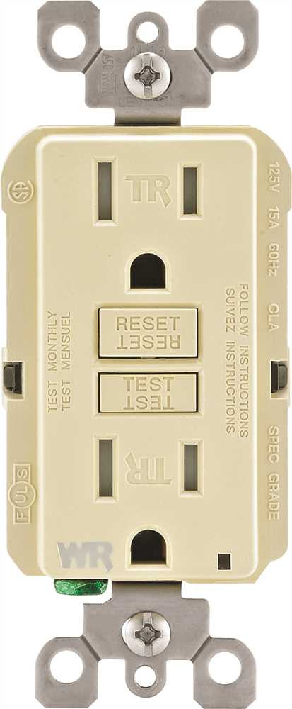 Leviton&reg; Smartlockpro&reg; Weather & Tamper-resistant Duplex Gfci Receptacle With Led, Ivory, Nema 5-15r, 125 Volts, 15 Amps