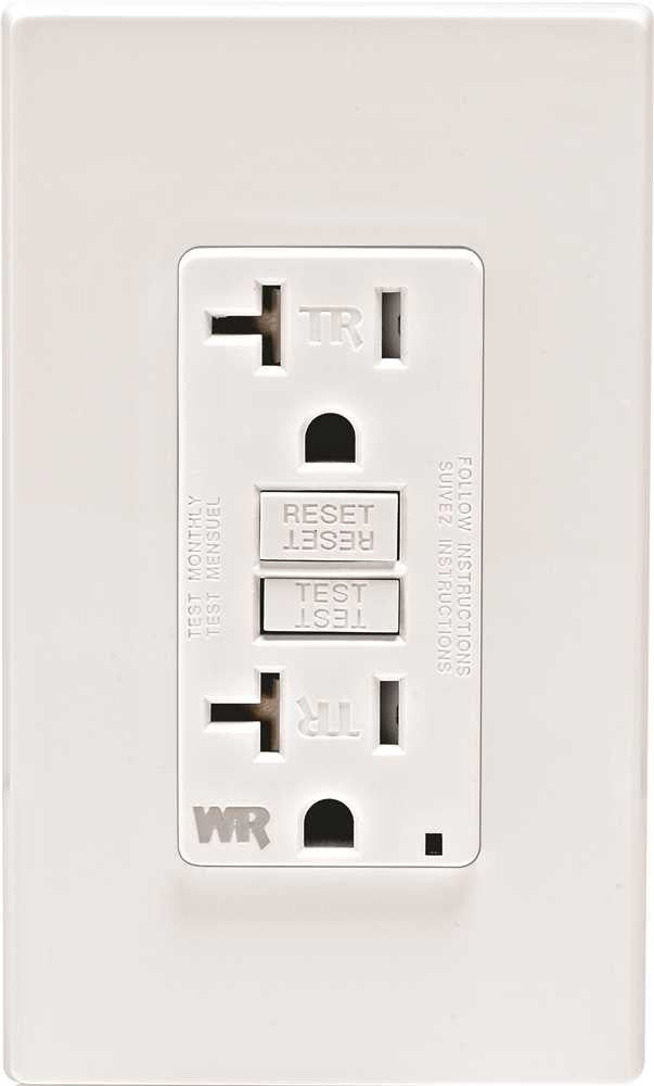 Leviton&reg; Smartlockpro&reg; Weather & Tamper-resistant Duplex Gfci Receptacle With Led, White, Nema 5-20r, 125 Volts, 20 Amps