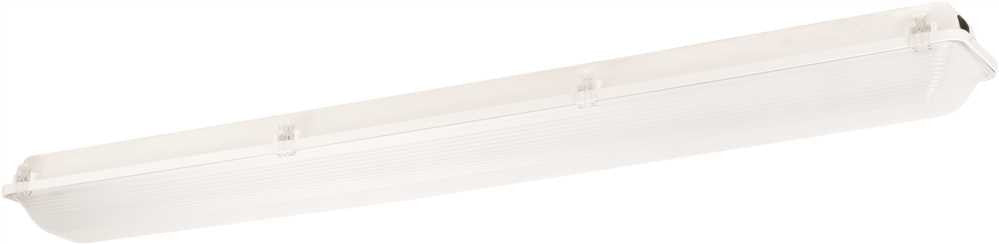 Columbia Lighting&reg; Led Enclosed And Gasketed Fixture, 4 Ft., 3500k, Medium Lumen, Ribbed Frosted Acrylic, Fixed Output