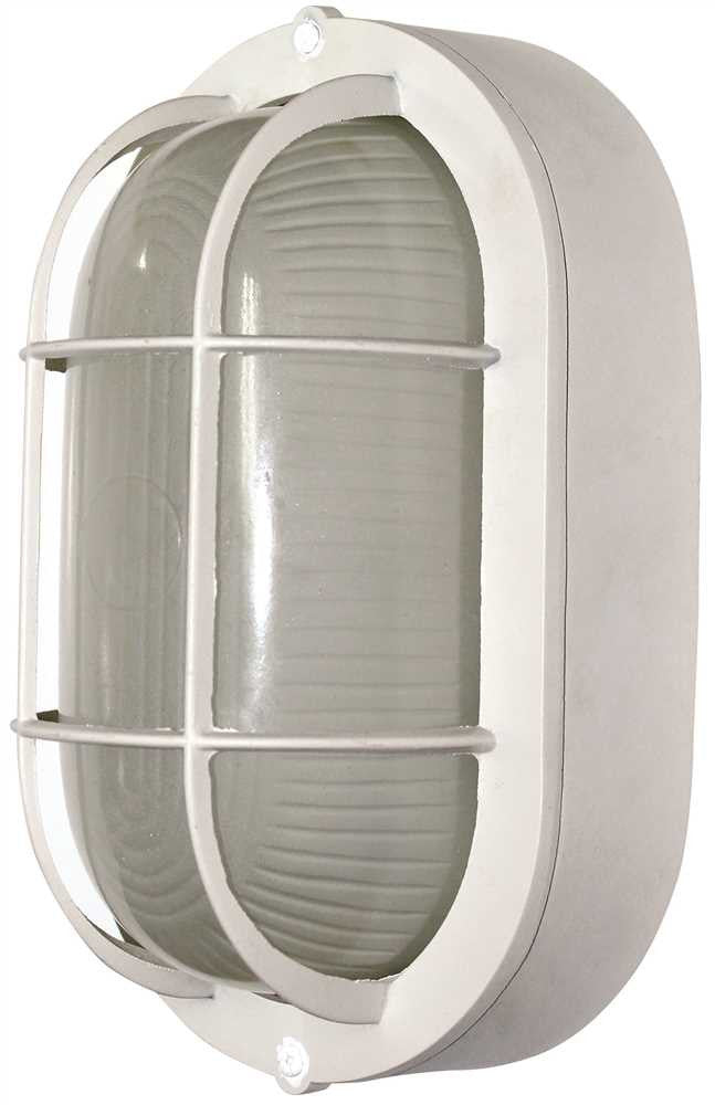 Royal Cove&trade; Outdoor Oval Wall Lantern, White, 8-1-4 X 4-3-4 In., Uses (1) 60-watt Medium Base Lamp*