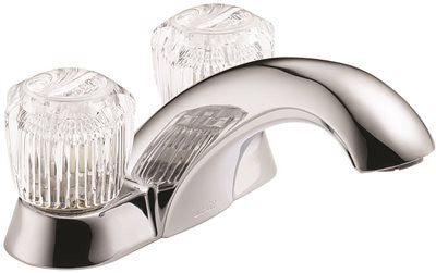 Delta Classic Bathroom Faucet Two Handle Lead Free Chrome Less Pop Up