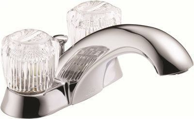 Lead-free Delta&reg; Bathroom Faucet, Two Handles, Chrome Finish