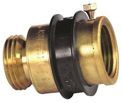 Zurn Wilkins Hose Connection Back Flow Preventer, Manual Drain For Freeze Protection, 3-4" Fnh X 3-4" Mnh, Lead Free