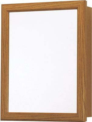 Oak Swing Door Medicine Cabinet, 16 In. W X 20 In. H