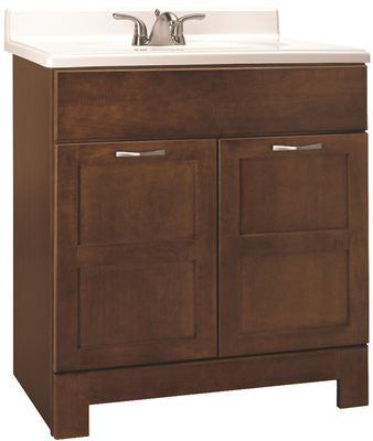 Rsi Home Products Chandler Bathroom Vanity Cabinet, Fully Assembled, Cognac, 30x21x33-1-2"