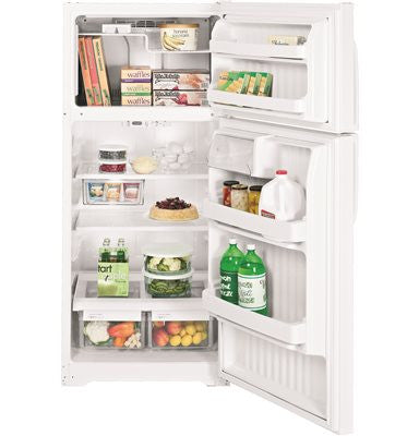 Ge&reg; Energy Star&reg; 15.5 Cu. Ft. Top Freezer Refrigerator, White, Reversible Door Swing