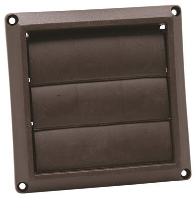 Lambro Industries Plastic Louvered Vent Hood, 4 In., Brown