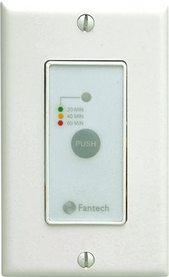 Fantech Electronic Wall Control With On-off, High And Low Speed And 20 Min. On - 40 Min. Off Cycle Selection