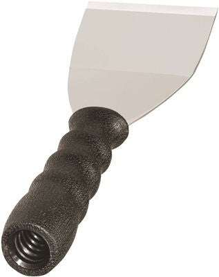 Easy Reach Bent Scraper 3", Threaded Handle, Carbon Steel Blade, .060"