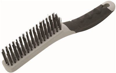 Soft Grip 10 In. Steel Shoe Handle Wire Brush, 4x16 Row