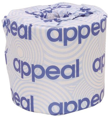 Appeal&reg; Single-roll Universal Bath Tissue, 2-ply, 4" X 3-3-4", 500 Sheets Per Roll, 96 Rolls Per Case