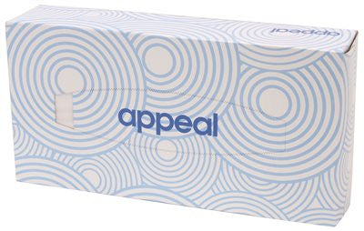 Appeal&reg; Facial Tissue White 2ply 8" X 8", 100-st, 30-cs