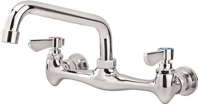 Proplus&reg; Lead-free Wall-mounted Commercial Sink Faucet With 8-inch Spout, Chrome-plated