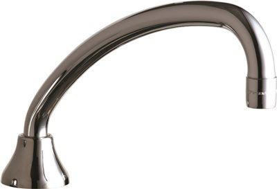 Chicago Faucets Swing Tube Spout With Integral Flange, Chrome, Lead Free