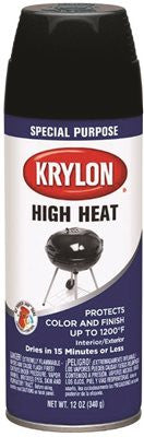 Krylon&reg; High Heat Spray Paint, 12 Oz., Black