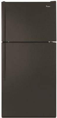 Whirlpool&reg; Energy Star&reg; 17.6 Cu. Ft. Top Freezer Refrigerator, Black, Reversible Door Swing