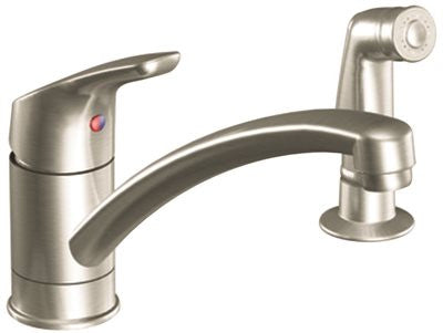 Cleveland Faucet Group Baystone Single Handle  Kitchen Faucet Chrome With Flexible Supply Lines In Classic Stainless