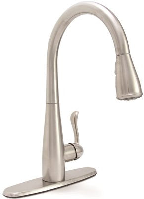 Premier Sanibel Single Handle Pull-down Kitchen Faucet Satin Stainless Finish