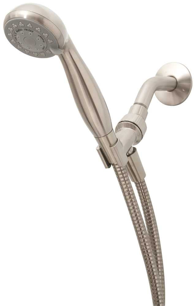 Premier Handheld 3-function Shower Kit With Bracket And Hose, Brushed Nickel, 1.75 Gpm