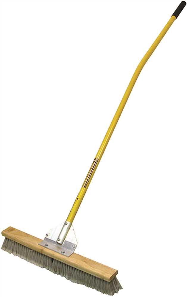 Midwest Rake Duo Broom, 24 In. With 60 In. Yellow Ergonomic Aluminum Handle