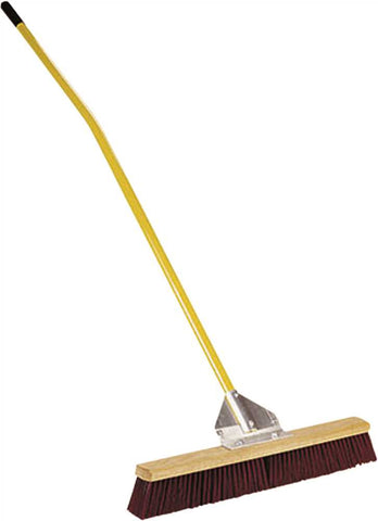 Midwest Rake General Purpose Broom, 24 In. With 60 In. Ergonomic Aluminum Handle