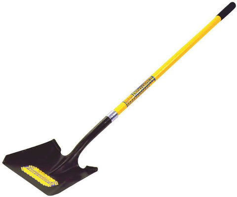 Seymour 40 Series Square Point Shovel Professional Grade With 46 In. Fiberglass Handle And Perma Grip