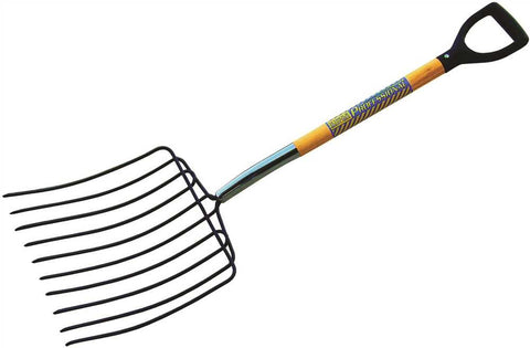 Seymour Ensilage Fork With 10 Tines, 15 In. Head And 30 In. Wood D Grip Handle