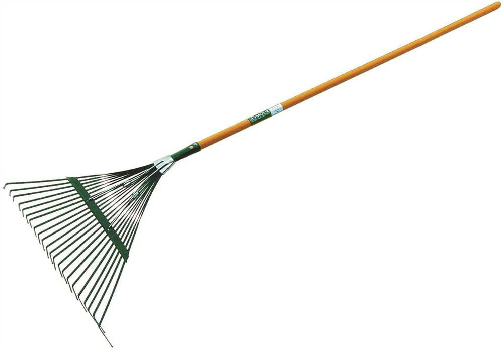 Seymour Steel Leaf Rake With 22" Head, 22 Tine And 48" Tapered Wood Handle