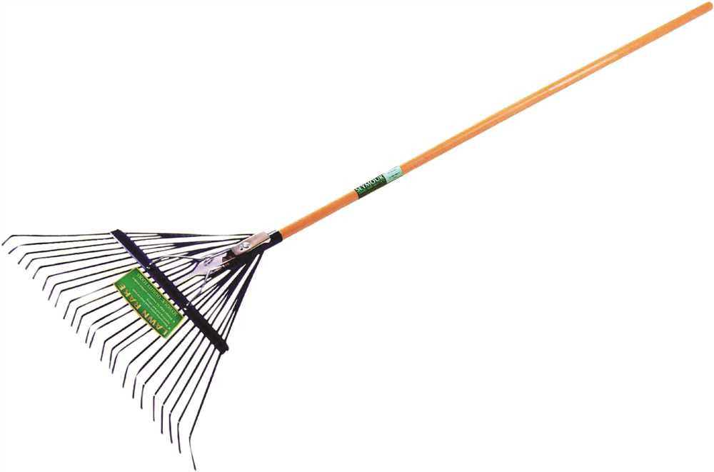 Seymour Steel Leaf Rake With 24" Head, 24 Tine And 54" Wood Handle