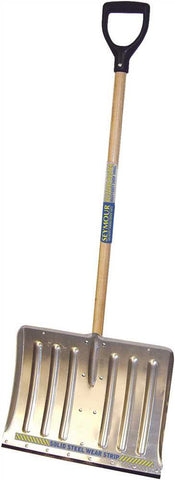 Seymour Aluminum Snow Shovel 18 In. With Wear Strip And 42 In. Wood Handle