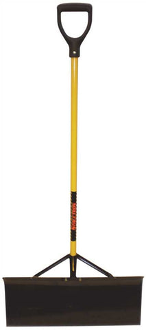 Structron&reg; Steel Snow Pusher With 24 In. Head With Braces And 42 In. Fiberglass Handle