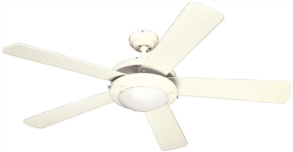 Comet 52 Inch Ceiling Fan, White Finish