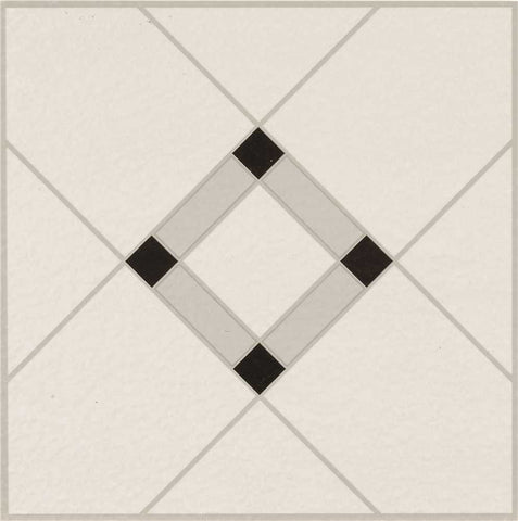 Armstrong&reg; Lattice Lane Units Residential No-wax Self-adhesive Vinyl Floor Tile, Black-white, 12x12 In., .045 Gauge