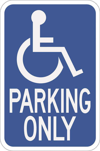 Handicapped Parking Heavy-duty Reflective Sign, 12 In. X 18 In.