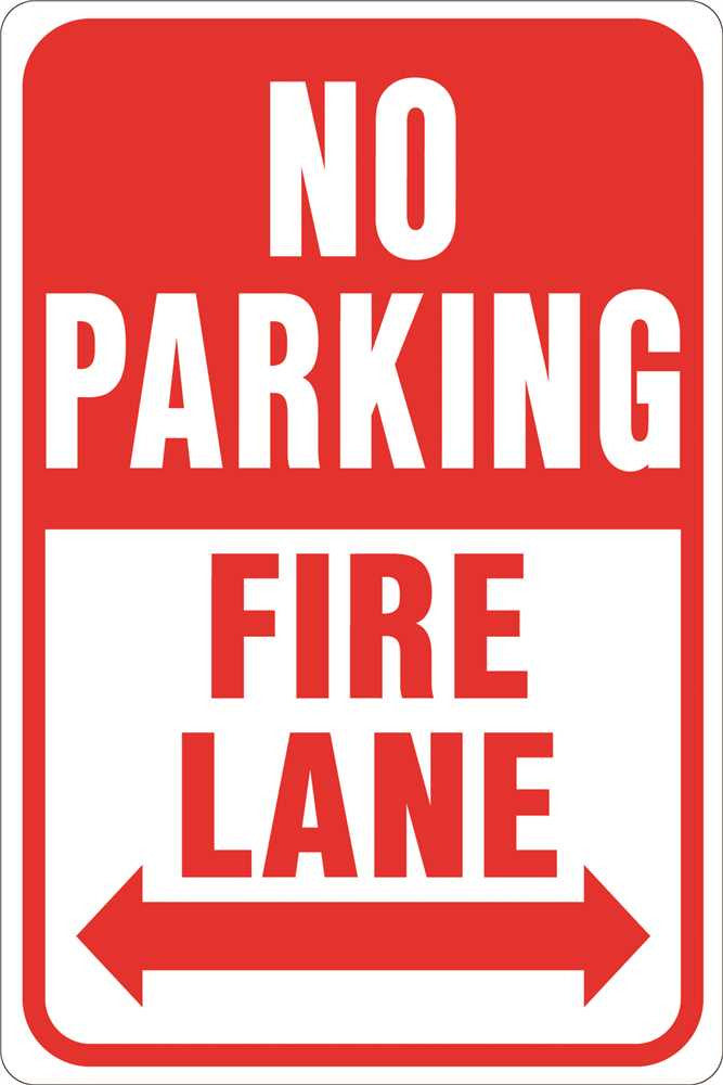 No Parking Fire Lane Heavy-duty Reflective Sign, 12 In. X 18 In.