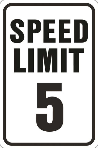 Speed Limit 5 Mph Heavy-duty Reflective Sign, 12 In. X 18 In.