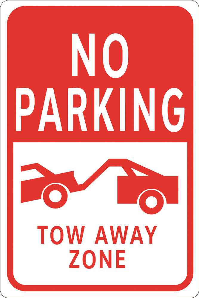 No Parking Tow Away Zone Heavy-duty Reflective Sign, 12 In. X 18 In.