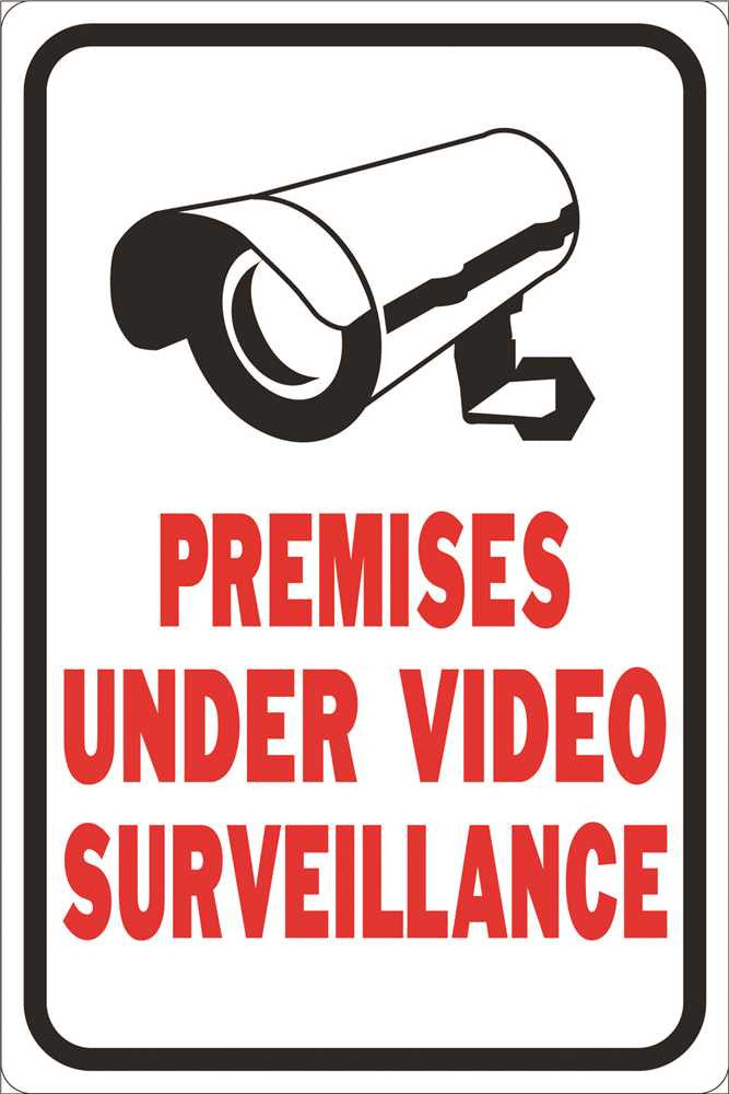 These Premises Protected By Video Surveillance Heavy-duty Reflective Sign, 12 In. X 18 In.