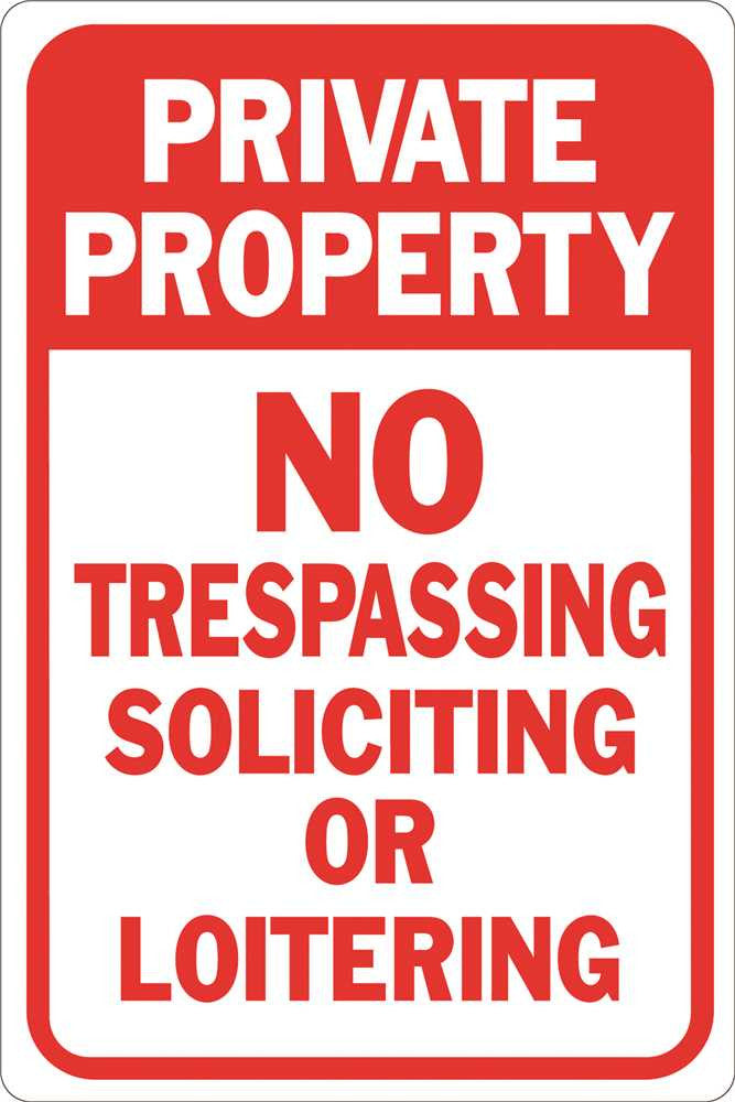 Private Property No Soliciting Not Loitering No Trespassing Heavy-duty Reflective Sign, 12 In. X 18 In.