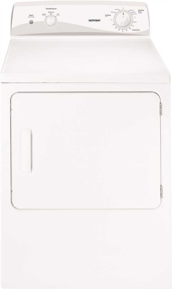 Hotpoint&reg; 6 Cu.ft. Electric Dryer, White, 4 Cycles, Reversible Door