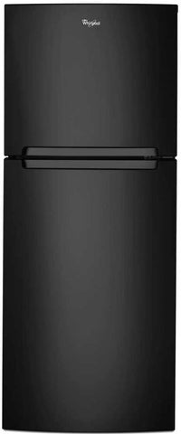 Whirlpool&reg; 10.7 Cu. Ft. Top Freezer Refrigerator, Black, Reversible Door Swing