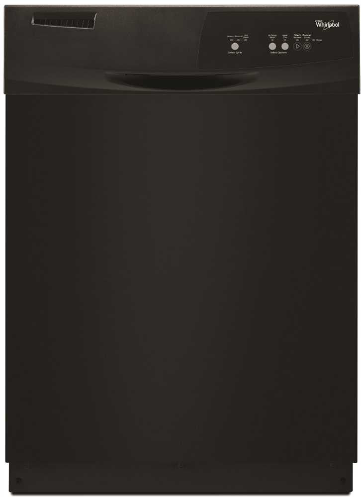 Whirlpool&reg; Tall Tub Built-in 24-inch Dishwasher With Front Controls, Black, 3 Cycles - 2 Options