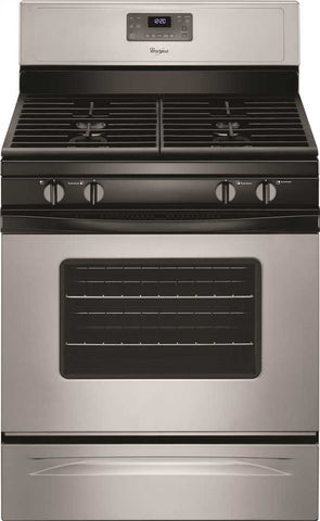 Whirlpool&reg; 30-inch  5 Cu. Ft. Single Oven Free-standing Gas Range, Silver