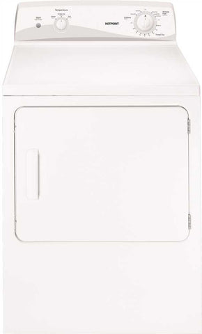 Hotpoint&reg; 6 Cu.ft. Gas Dryer, White, 4 Cycles, Reversible Door