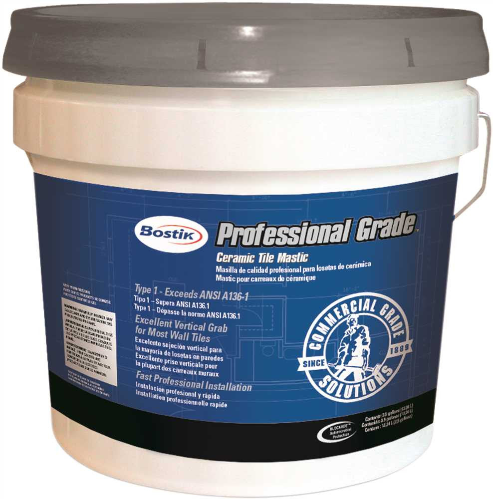 Ultra Premium Ceramic Tile Mastic, 3.5 Gal