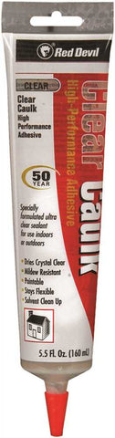 Red Devil Clear Caulk High Performance Adhesive, 5.5 Fl. Oz.